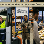 10 métiers qui recrutent en France sans diplôme universitaire comprenant le transport routier, la logistique et la restauration.