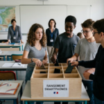 Interdiction des téléphones portables dans les lycées en France