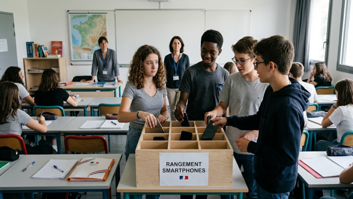 Interdiction des téléphones portables dans les lycées en France