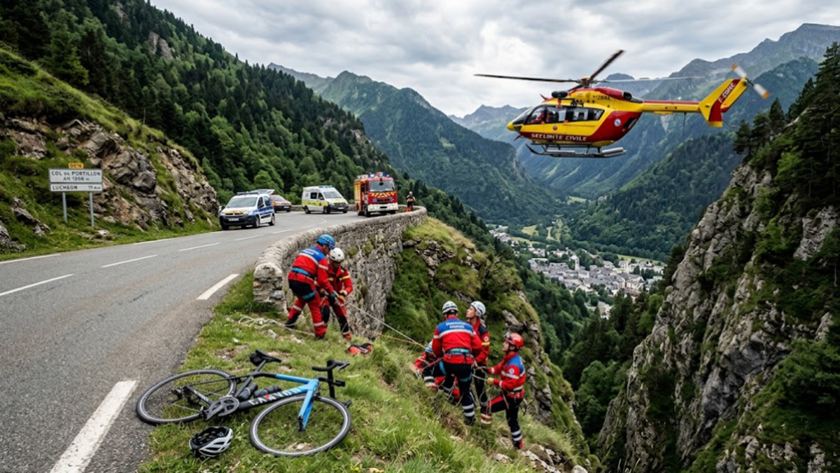Cycliste grièvement blessé après une chute de 15 mètres près du col du Portillon dans les Pyrénées