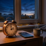 Réveil et smartphone illustrant le passage à l’heure d’hiver dans la nuit du 24 au 25 octobre 2026.