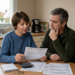 Une famille française consulte sa facture de gaz et son budget domestique face à la hausse des prix de l’énergie.